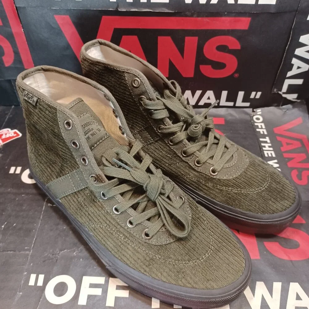 Vans Olive Green High-Top Sneakers